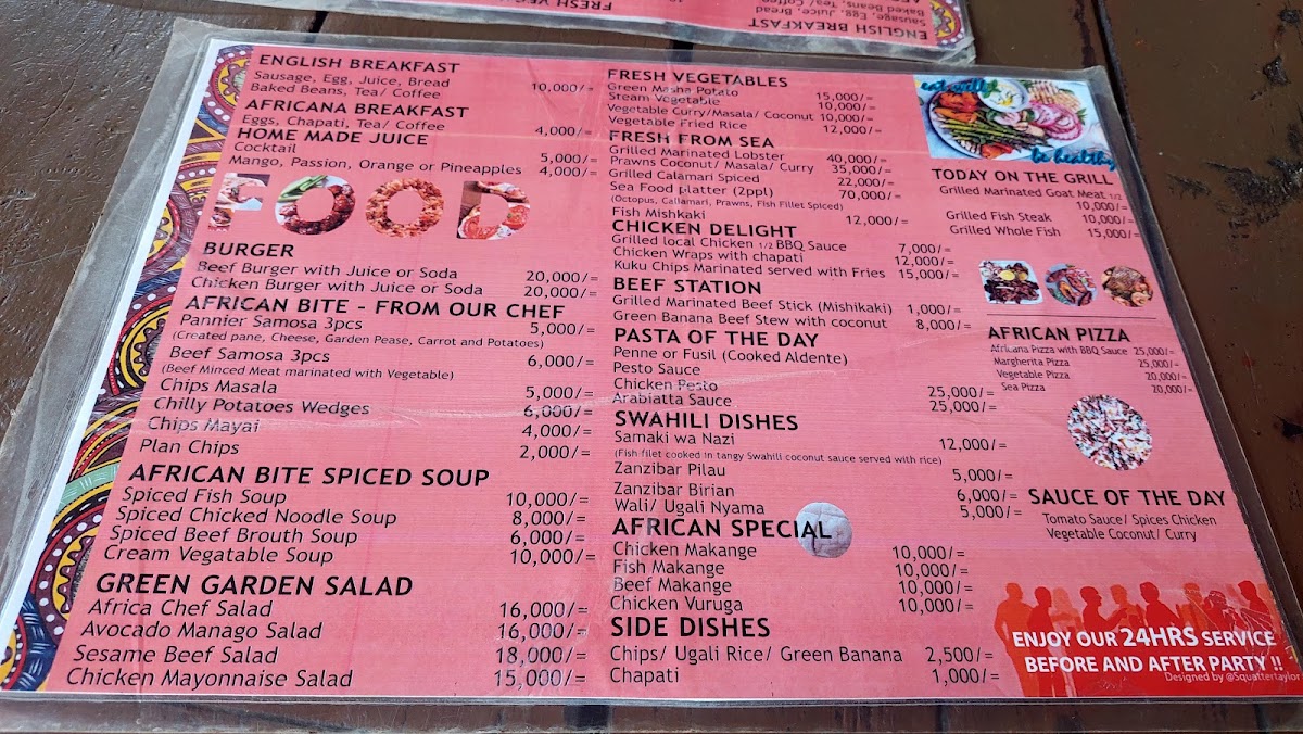 Menu Africana's Bbq-3