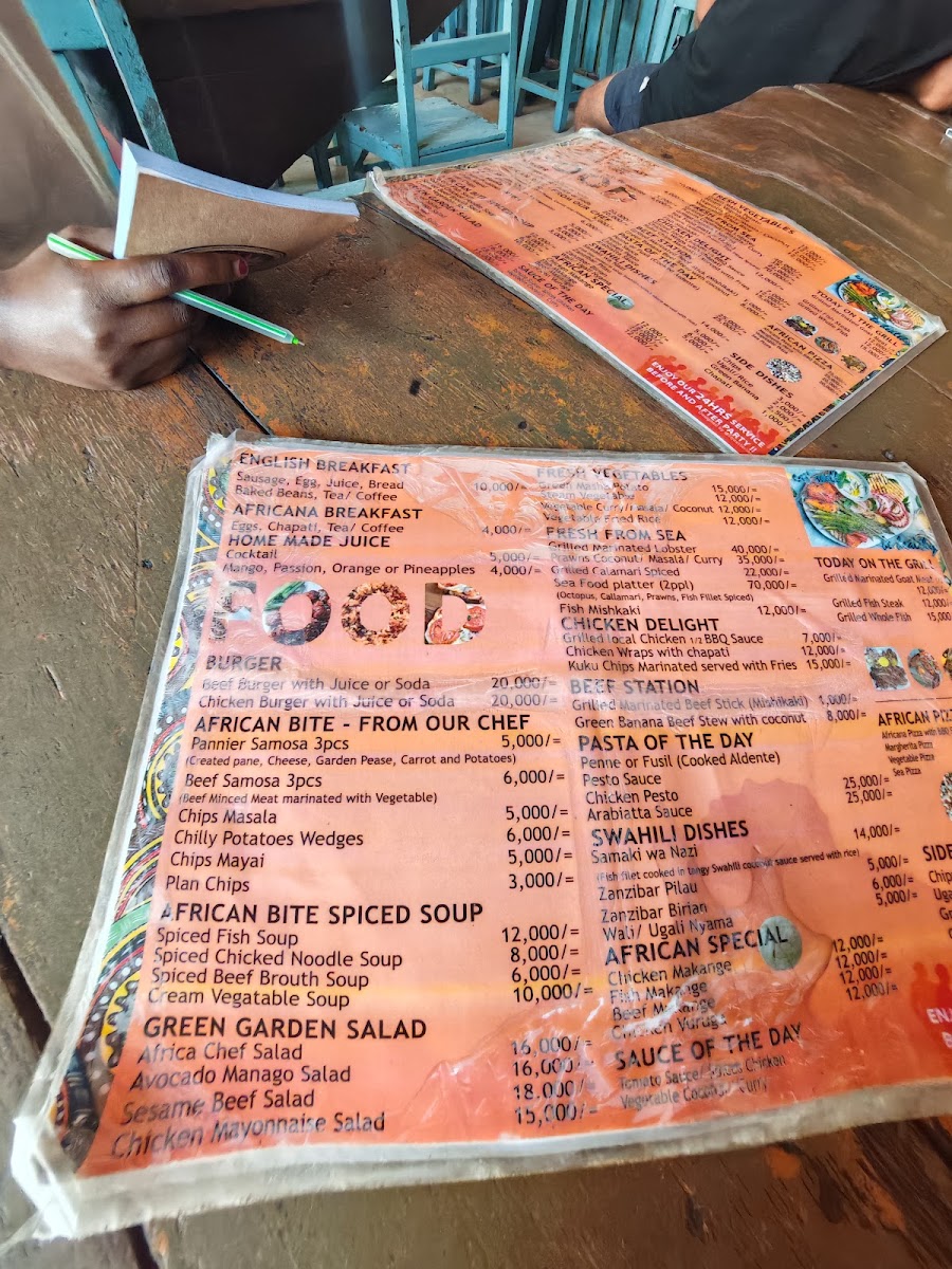 Menu Africana's Bbq-4