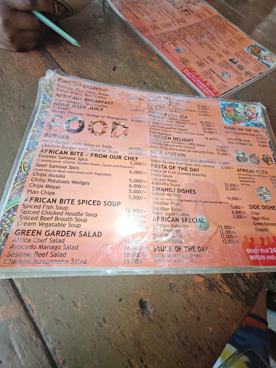 Menu Africana's Bbq-5