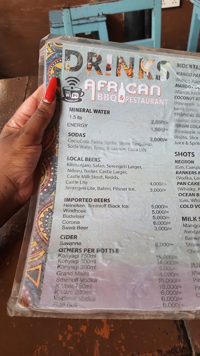 Menu Africana's Bbq-6